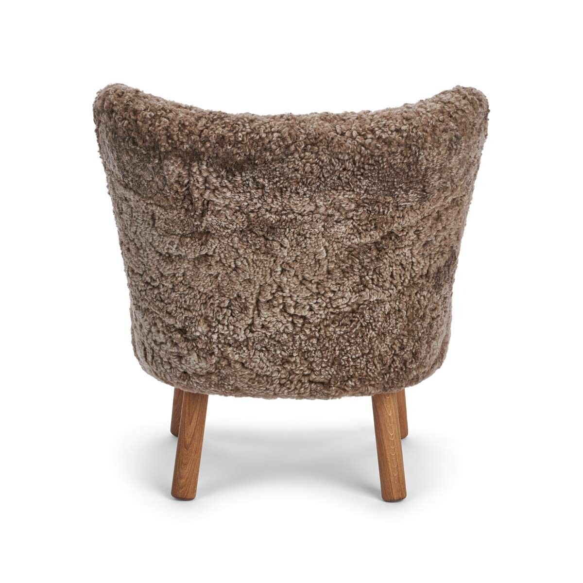 Fauteuil lounge Emily | Laine courte Taupe
