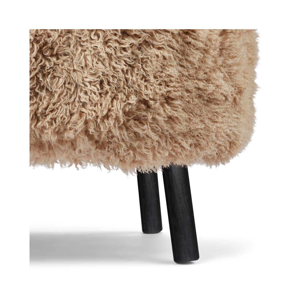 Fauteuil lounge Emily | Laine courte Miel