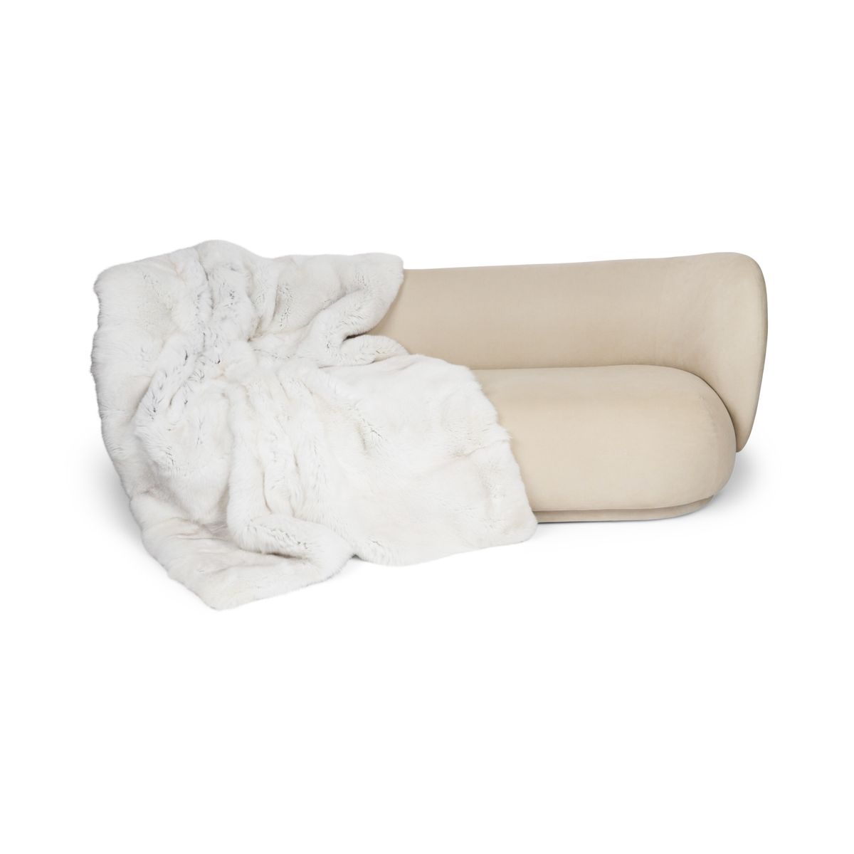 Plaid Premium en Fourrure de Renard | Doublure Cachemire | Shadow | 160x180 cm