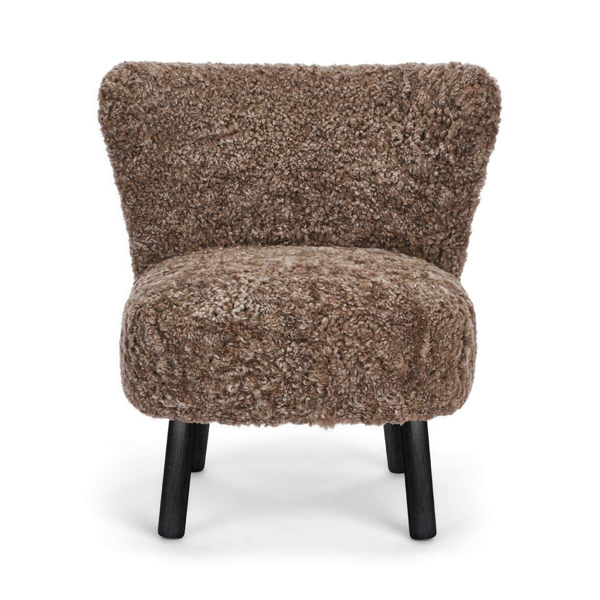 Fauteuil lounge Emily | Laine courte Taupe