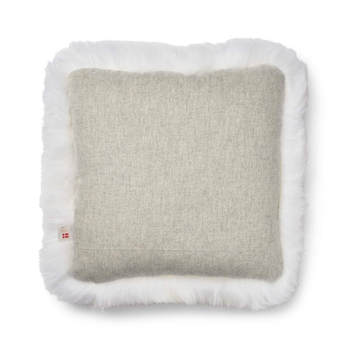 Coussin en peau de mouton longue laine