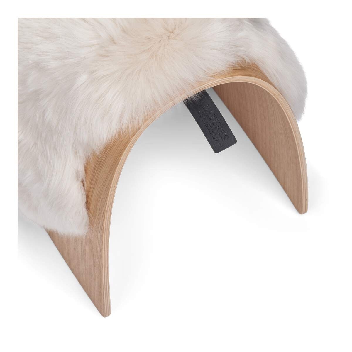 Dessus de tabouret en peau de mouton | Laine longue Linge