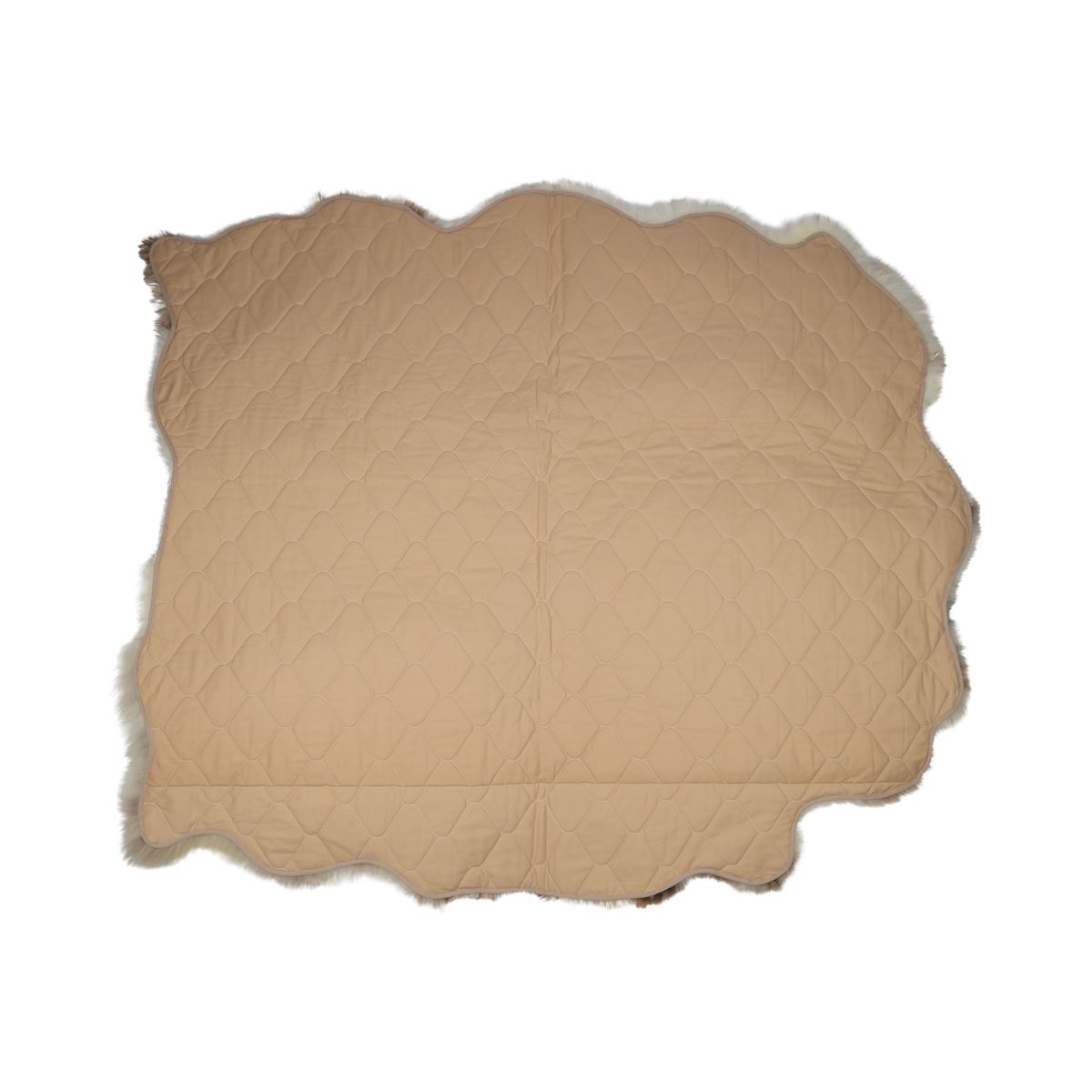 Peau de mouton multicouche en fibres naturelles, laine longue/laine courte