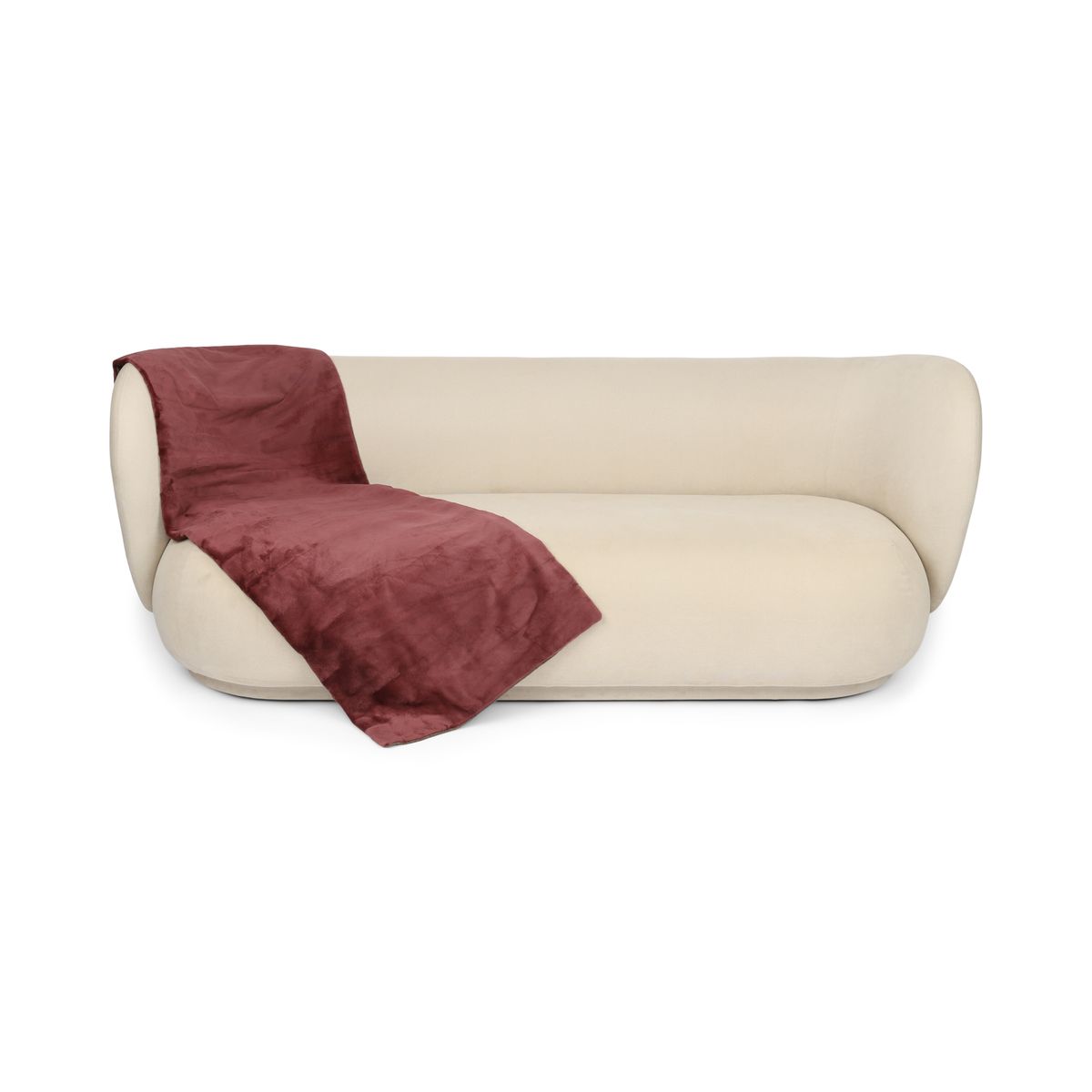 Plaid en vison | Dos en cachemire | Vieux rose | 62x158 cm