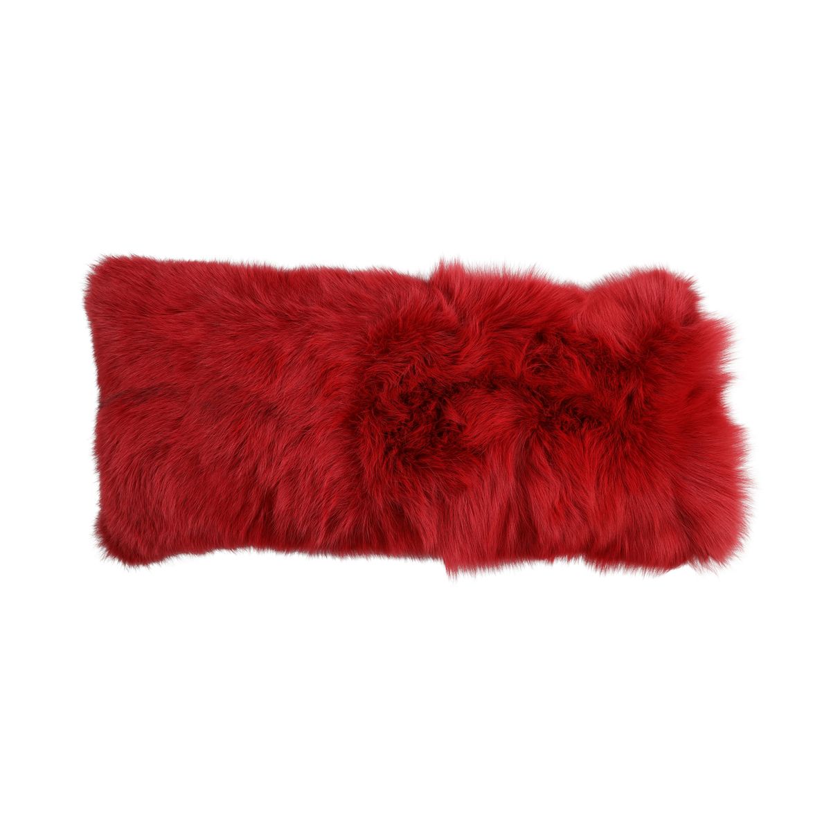 Coussin Premium en Renard | Dos en Cachemire | Norvège | Rouge | 30x68 cm
