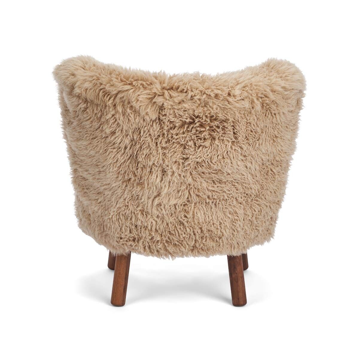 Fauteuil lounge Emily | Laine courte Miel