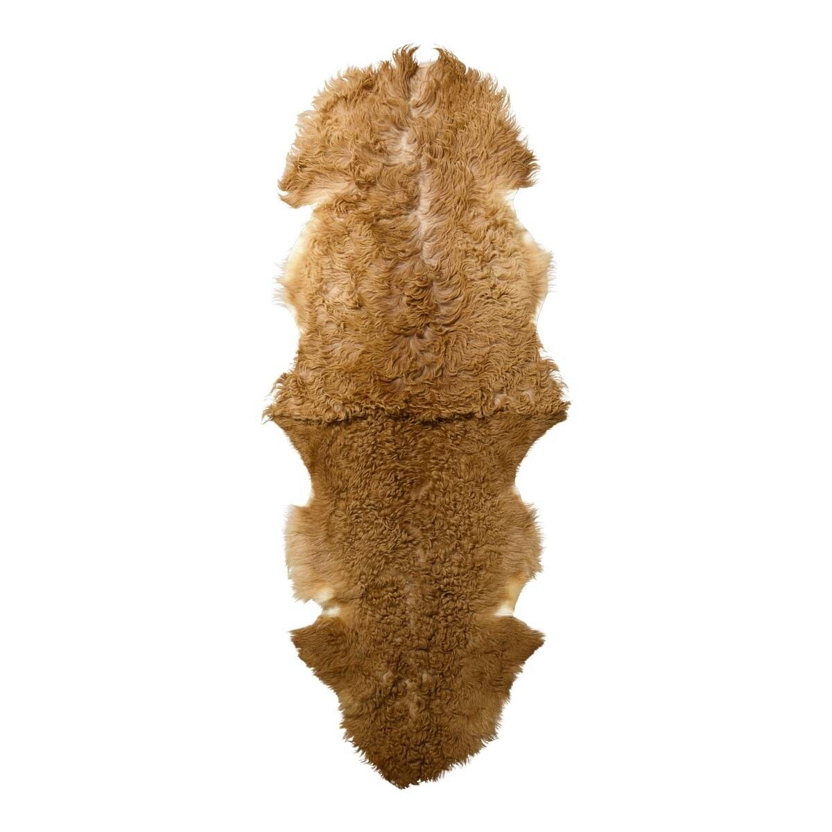 Peau d’agneau Toscana Couleurs naturelles 150 × 50 cm Teintes beige/brun