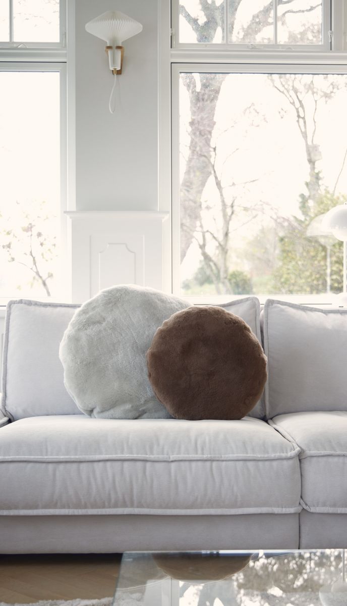 Coussin en velours nordique Mocca clair