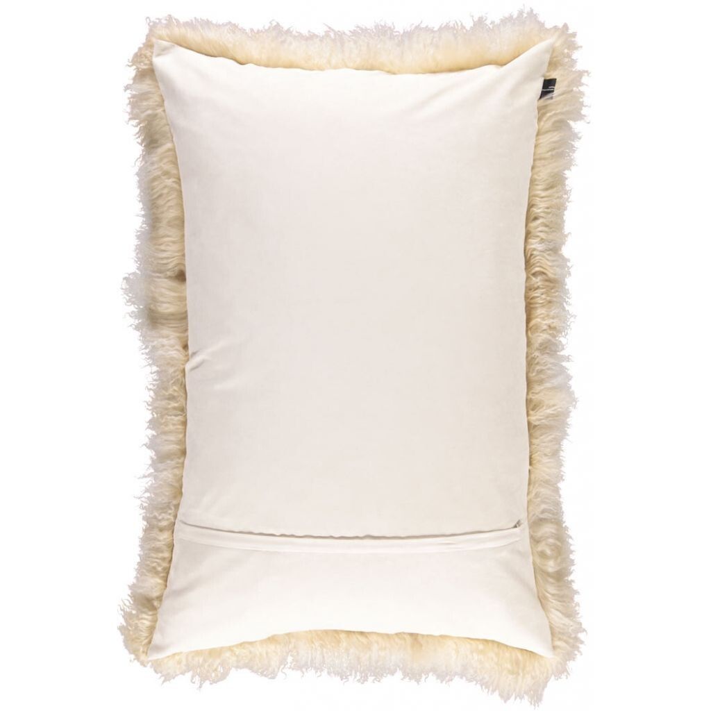 Coussin bouclé Lever de soleil arctique