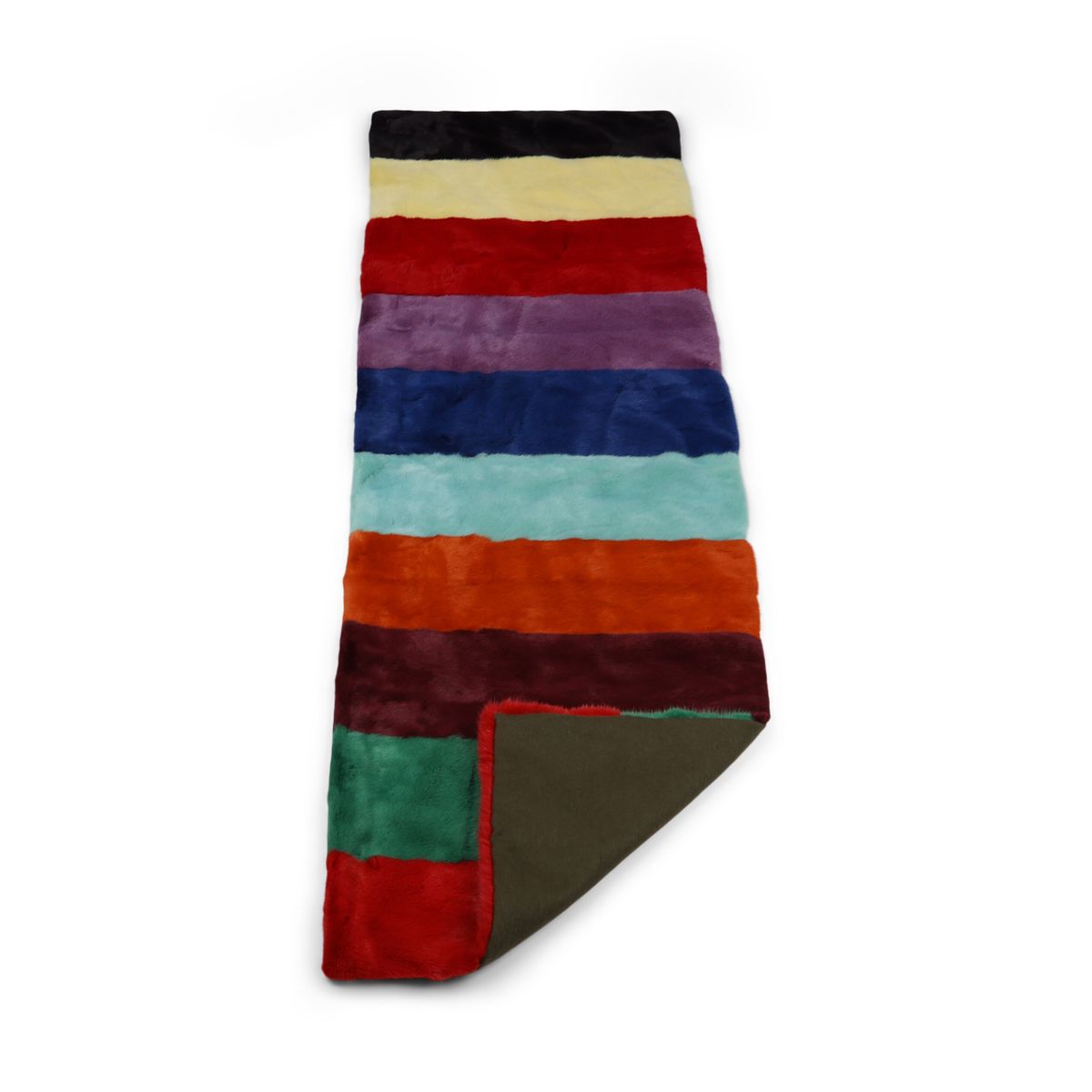 Plaid en vison | Dos en cachemire | Multicolore brillant | 52 x 156cm