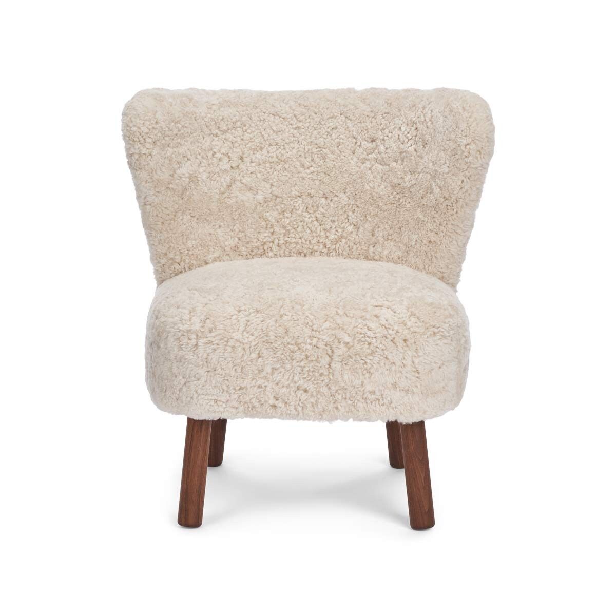 Fauteuil lounge Emily | Laine courte Perle