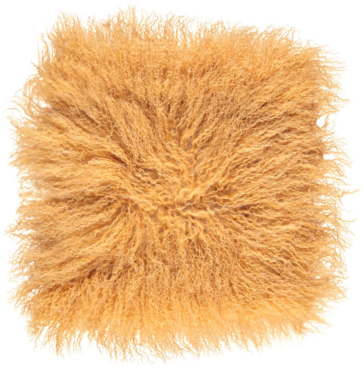 Coussin bouclé Jaune Impérial