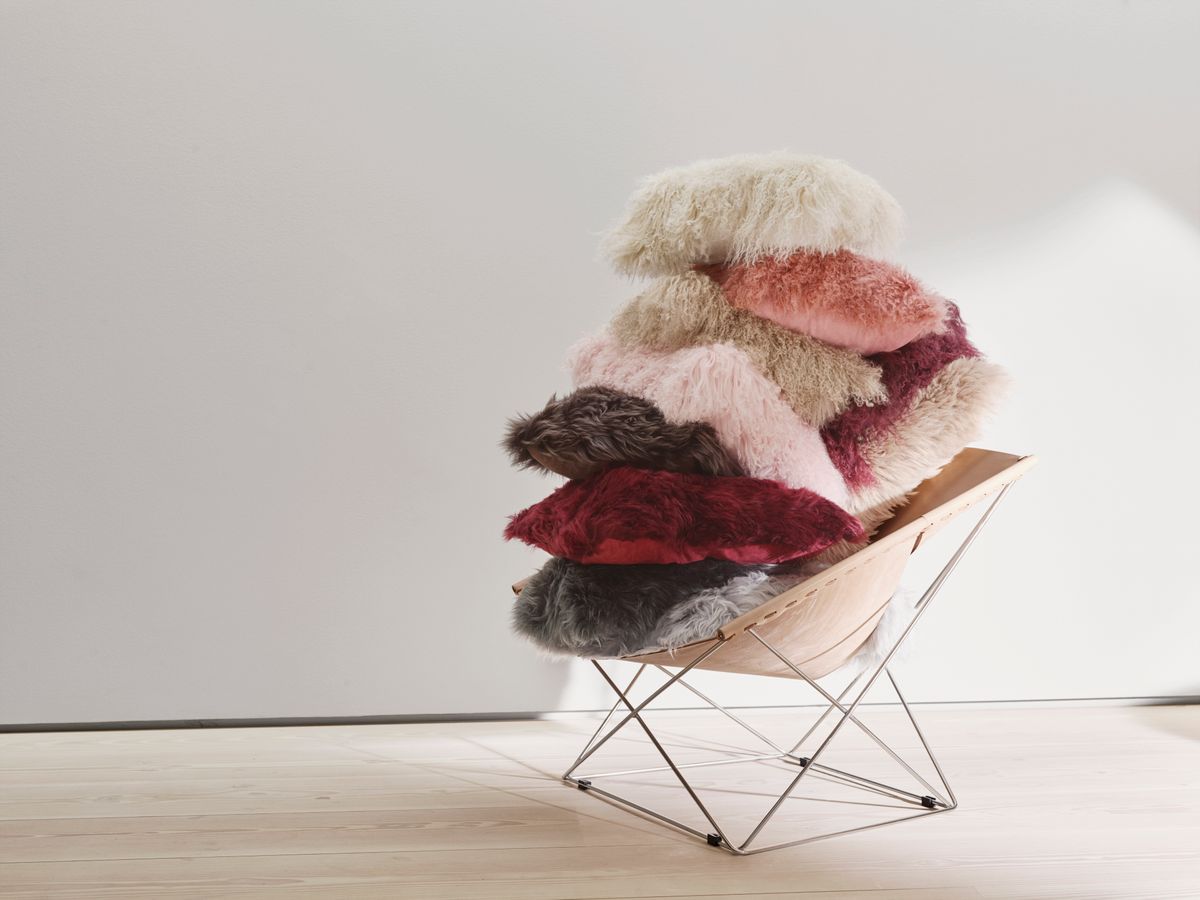 Coussin bouclé Snow Collection | 60 × 60 cm | 40 × 40 cm Gris nuage/Top de neige