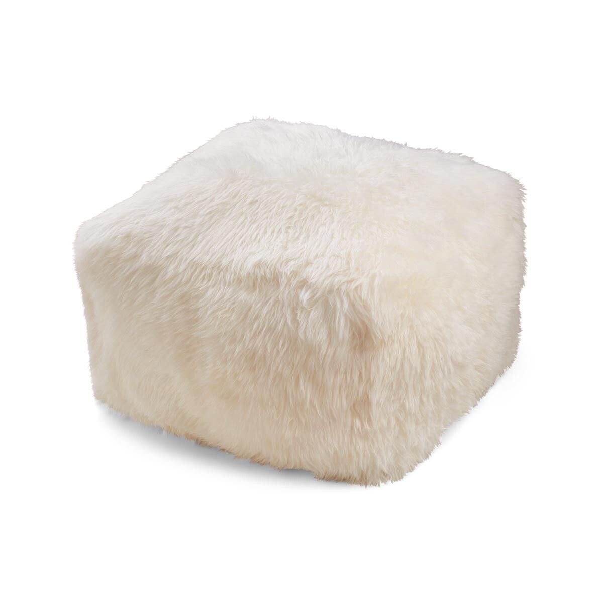 Pouf en peau de mouton | Laine longue