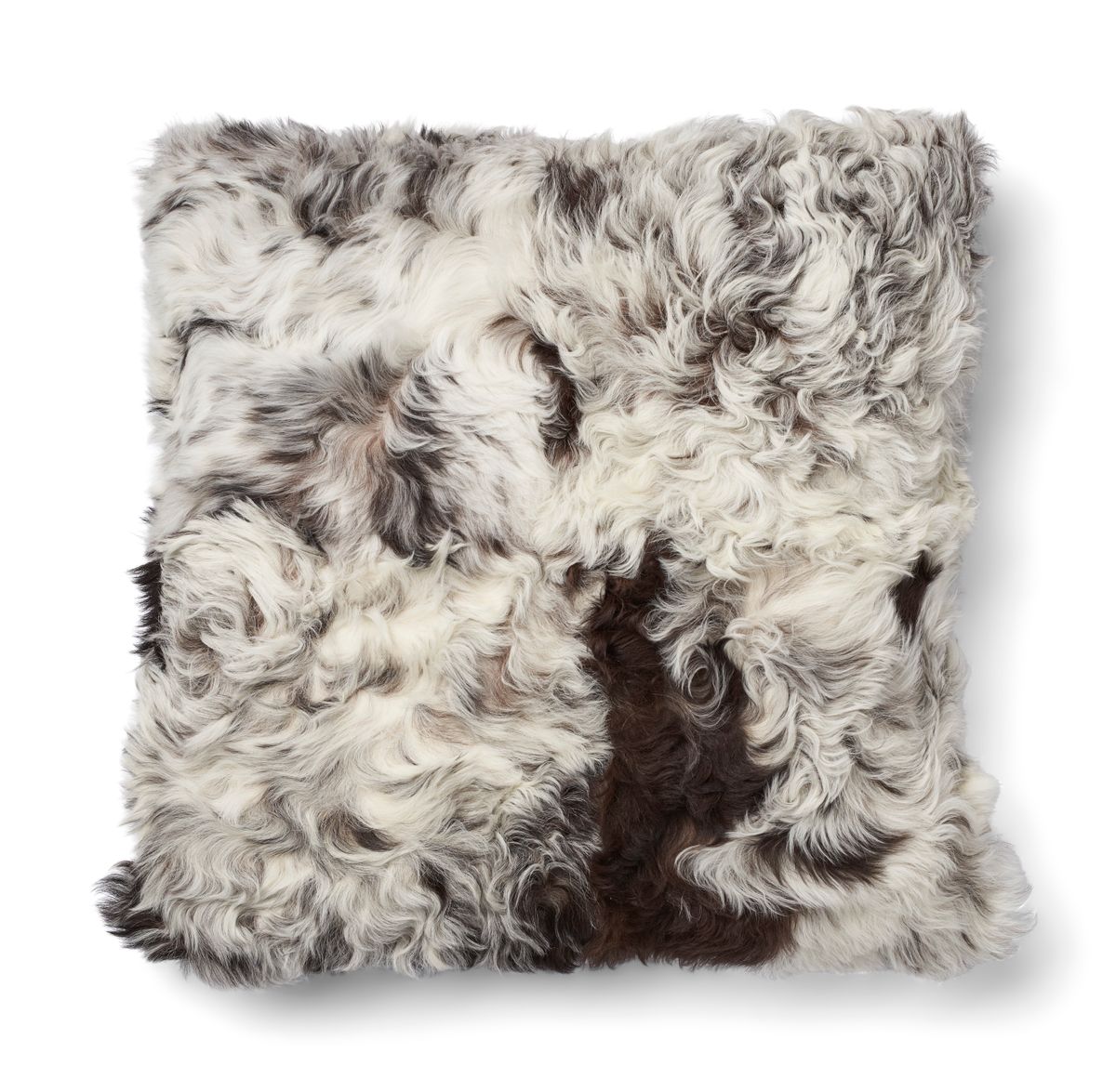 Coussin Tigrado Lamb Noir/Mélange de Blanc