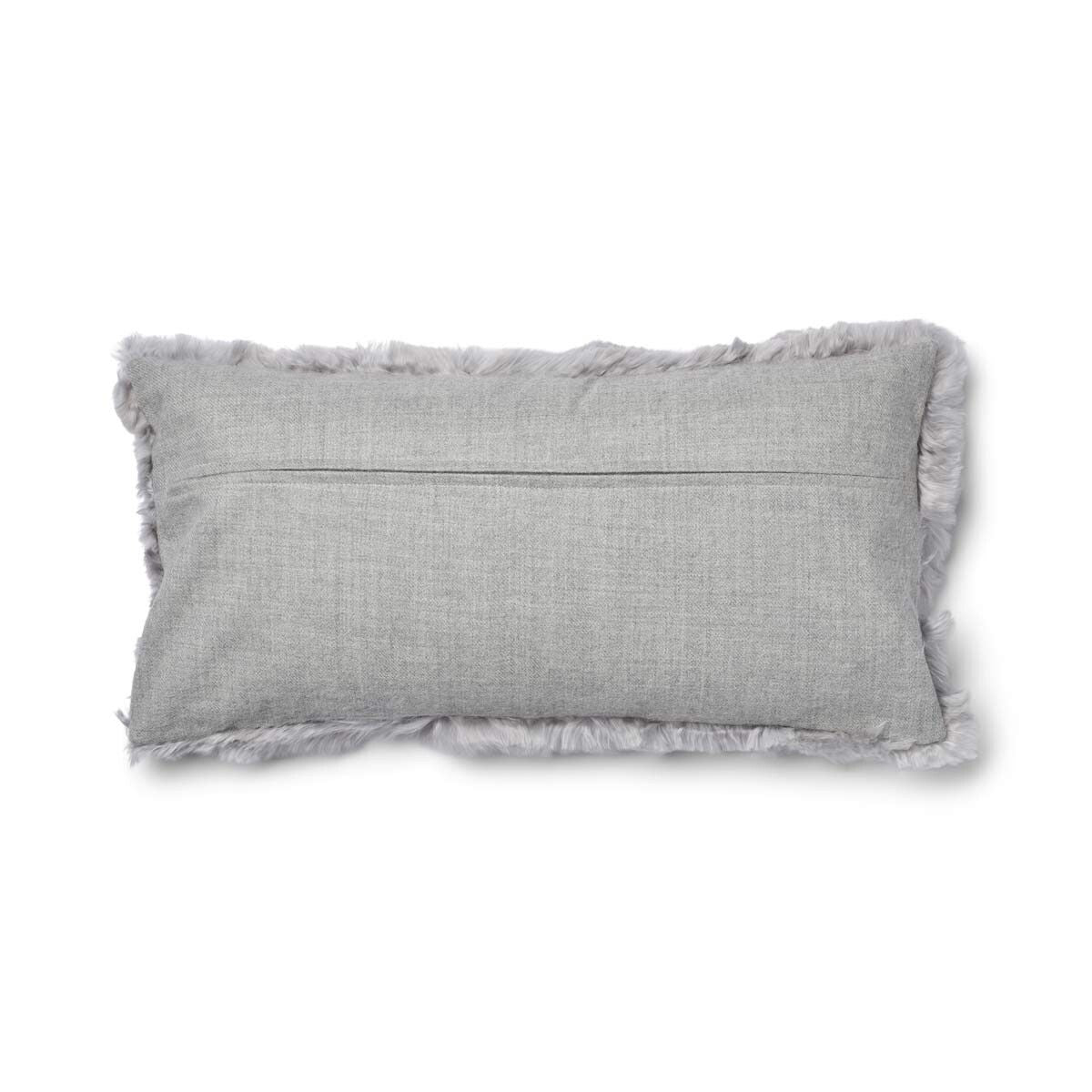 Coussin en alpaga Gris cendré/gris clair