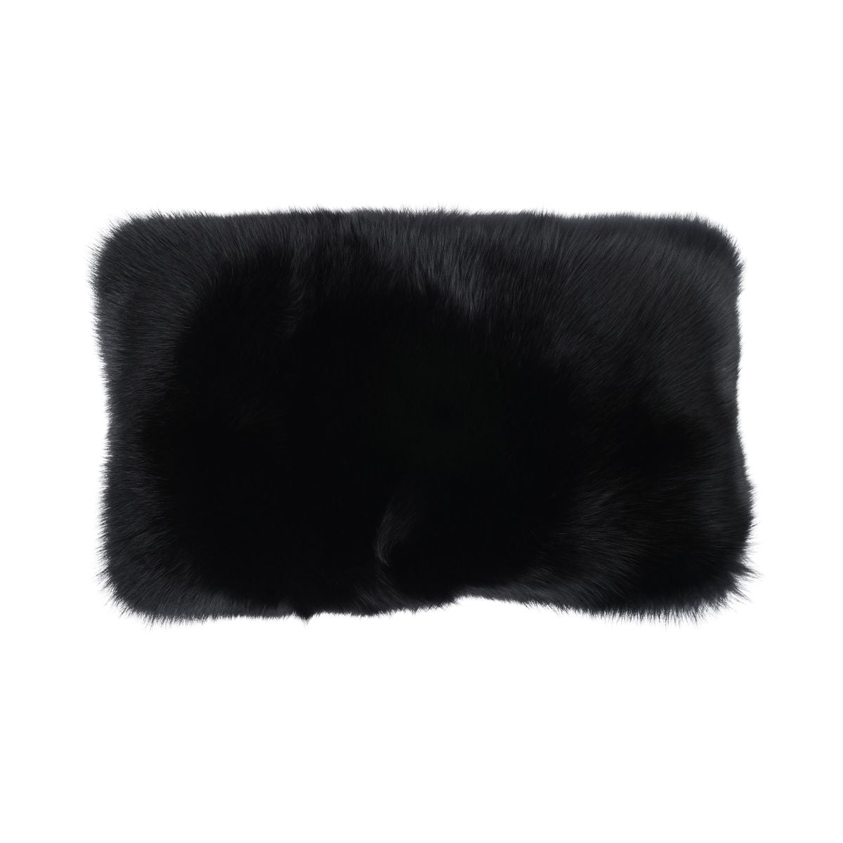 Coussin Premium en Renard | Dos en Cachemire | Norvège | Noir | 54x34 cm