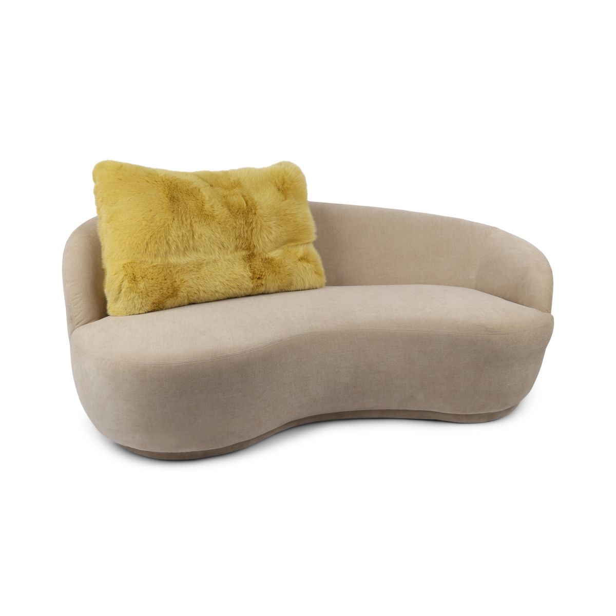 Coussin Premium en Renard | Dos en Cachemire | Norvège | Jaune | 80x60 cm