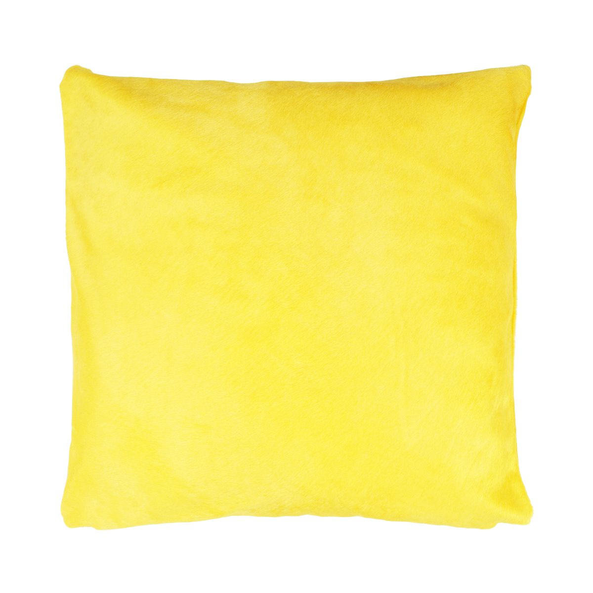Coussin premium en peau de vache | Double face Bright Yellow