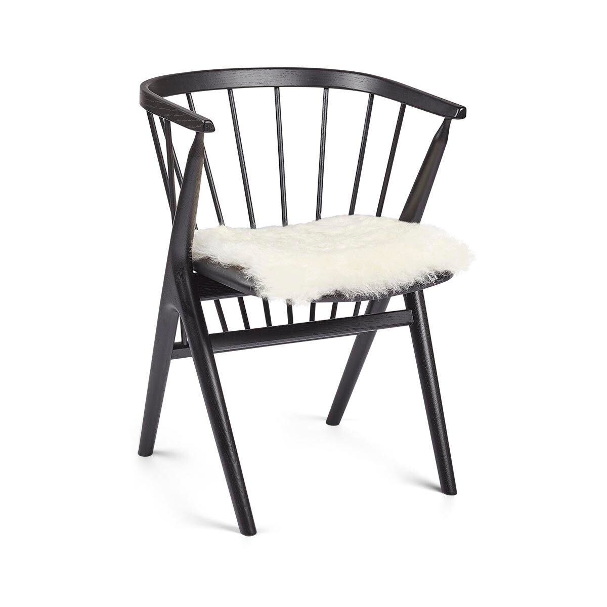 Dessus de siège en peau de mouton à laine courte | 40 × 40 cm Blanc Cassé