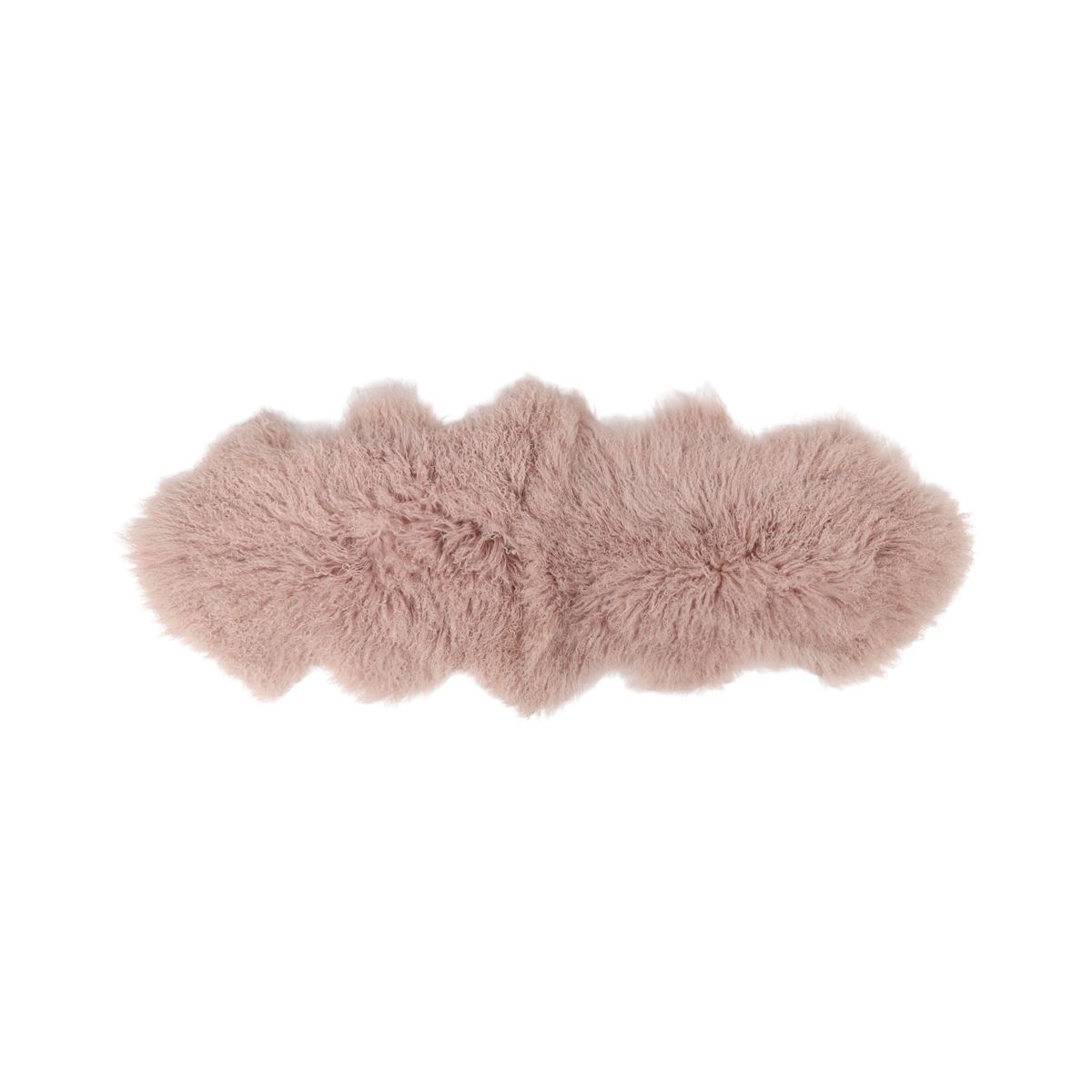 Peau de mouton tibétaine double | 150 × 55 cm Vieille Rose