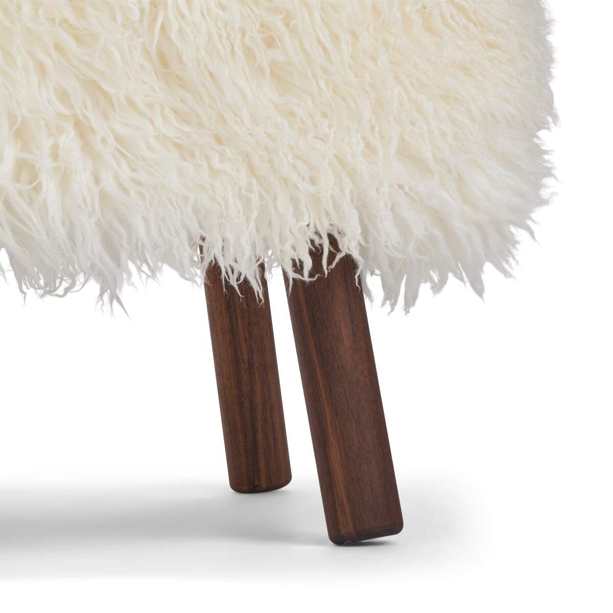 Fauteuil lounge Emily | Laine courte Blanche-Neige