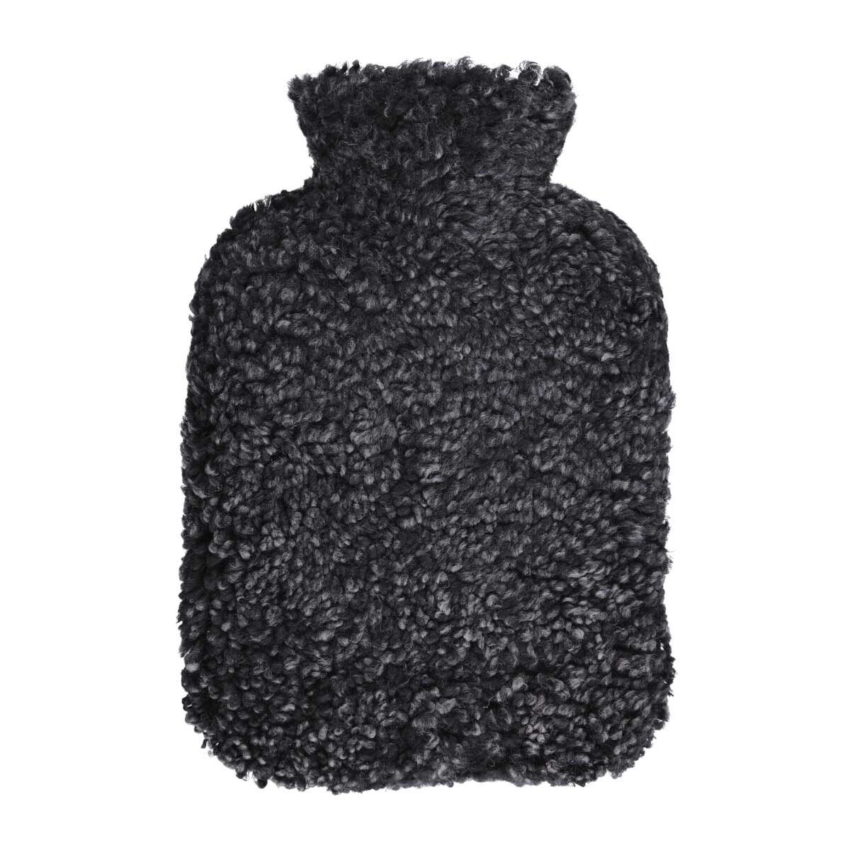 Bouillotte habillée de peau de mouton Anthracite