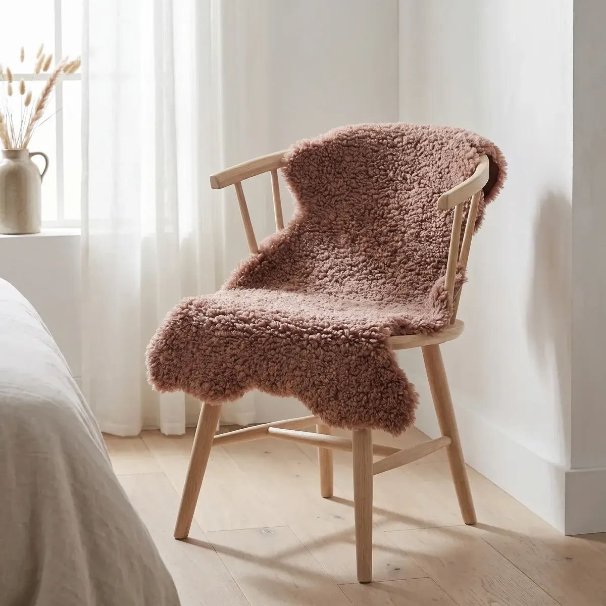 Peau de mouton Black Country | Nouvelle-Zélande | Poils longs bouclés | 90 cm