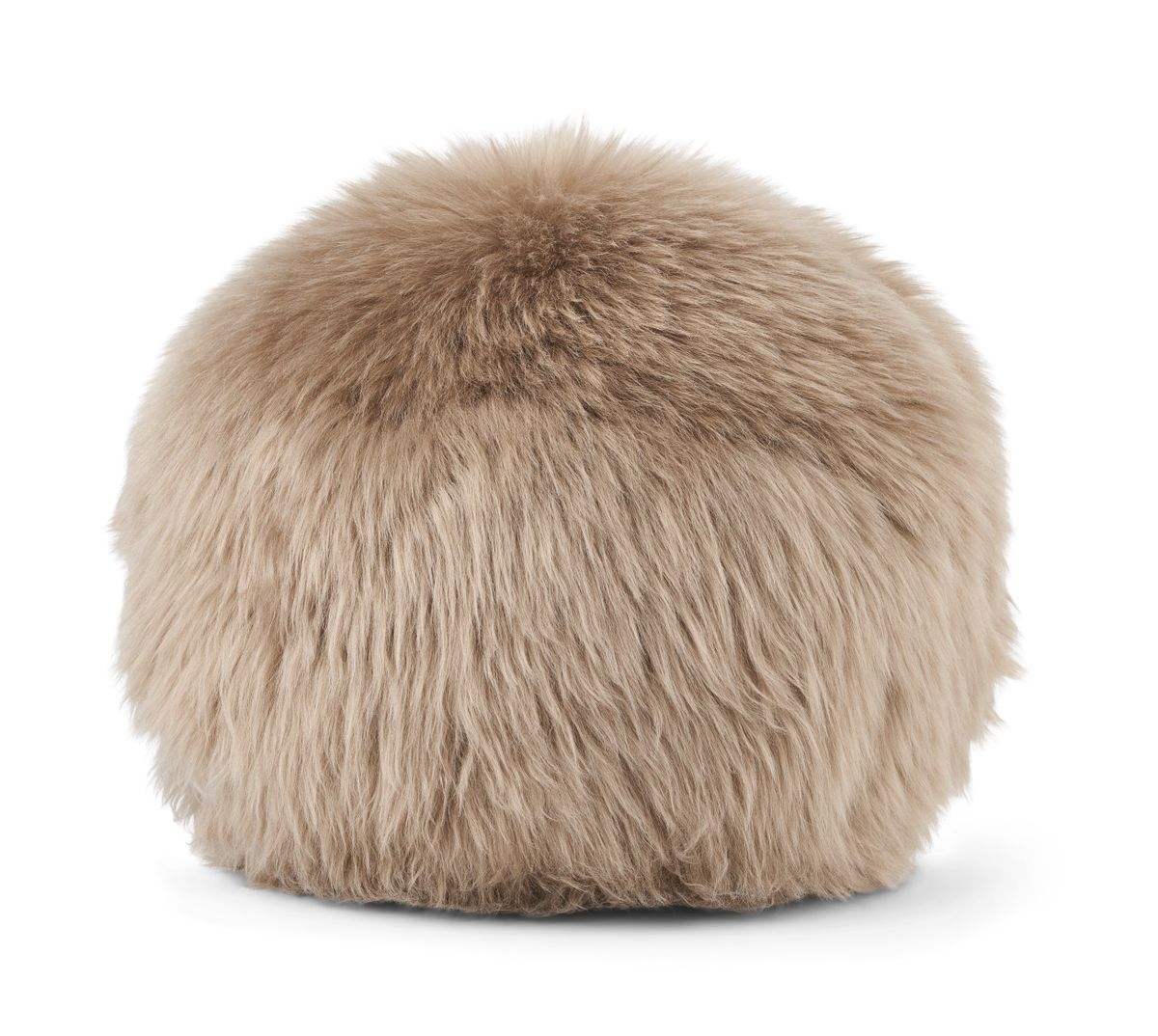 Coussin d'Angélite Laine Longue Taupe