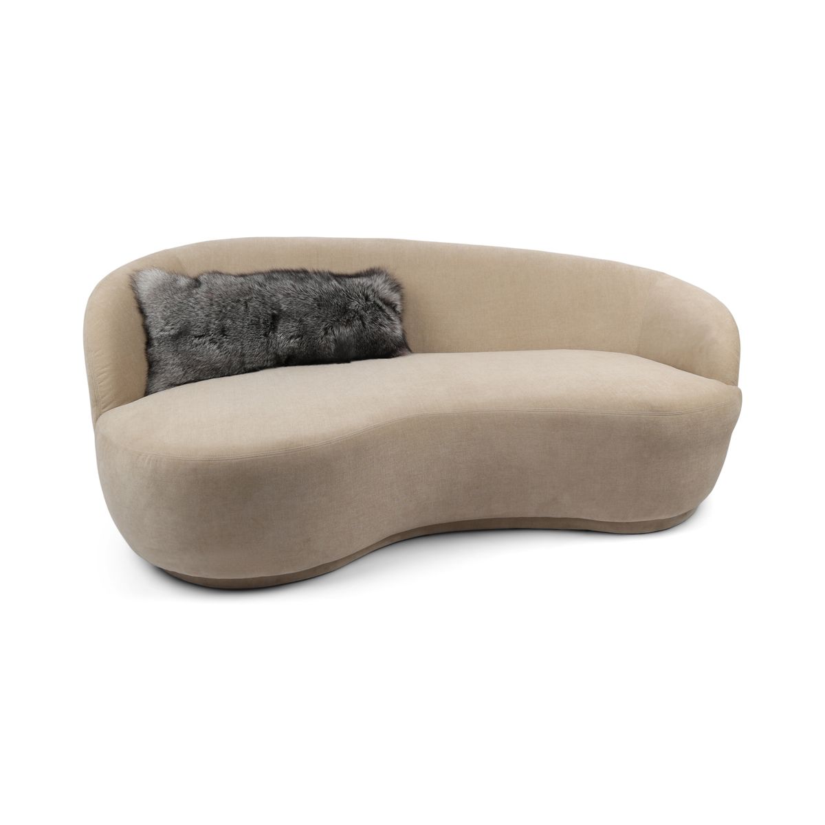 Coussin Premium en Renard | Dos en Cachemire | Norvège | Blue Frost | 30x80 cm
