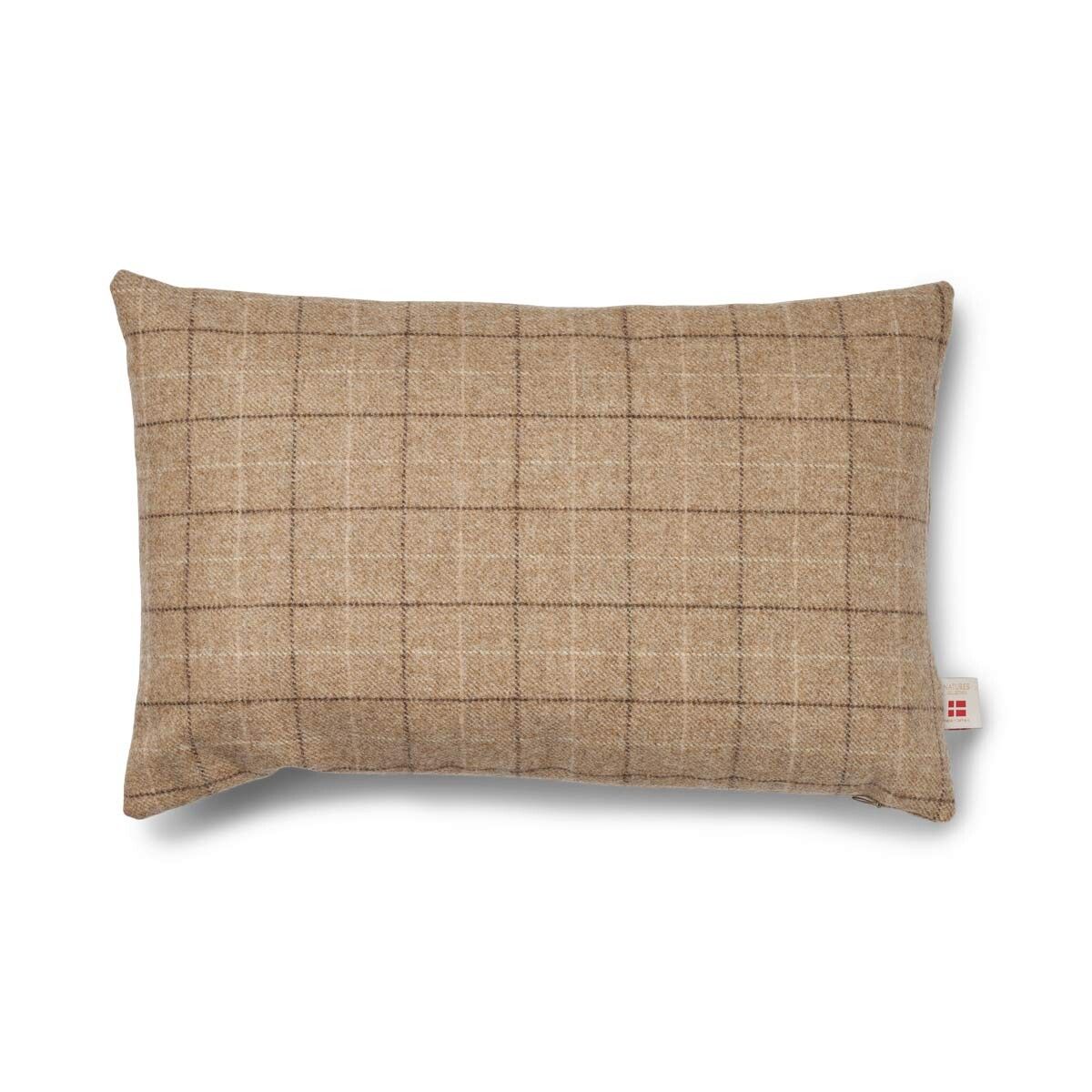 Coussin double face Avoine-Beige
