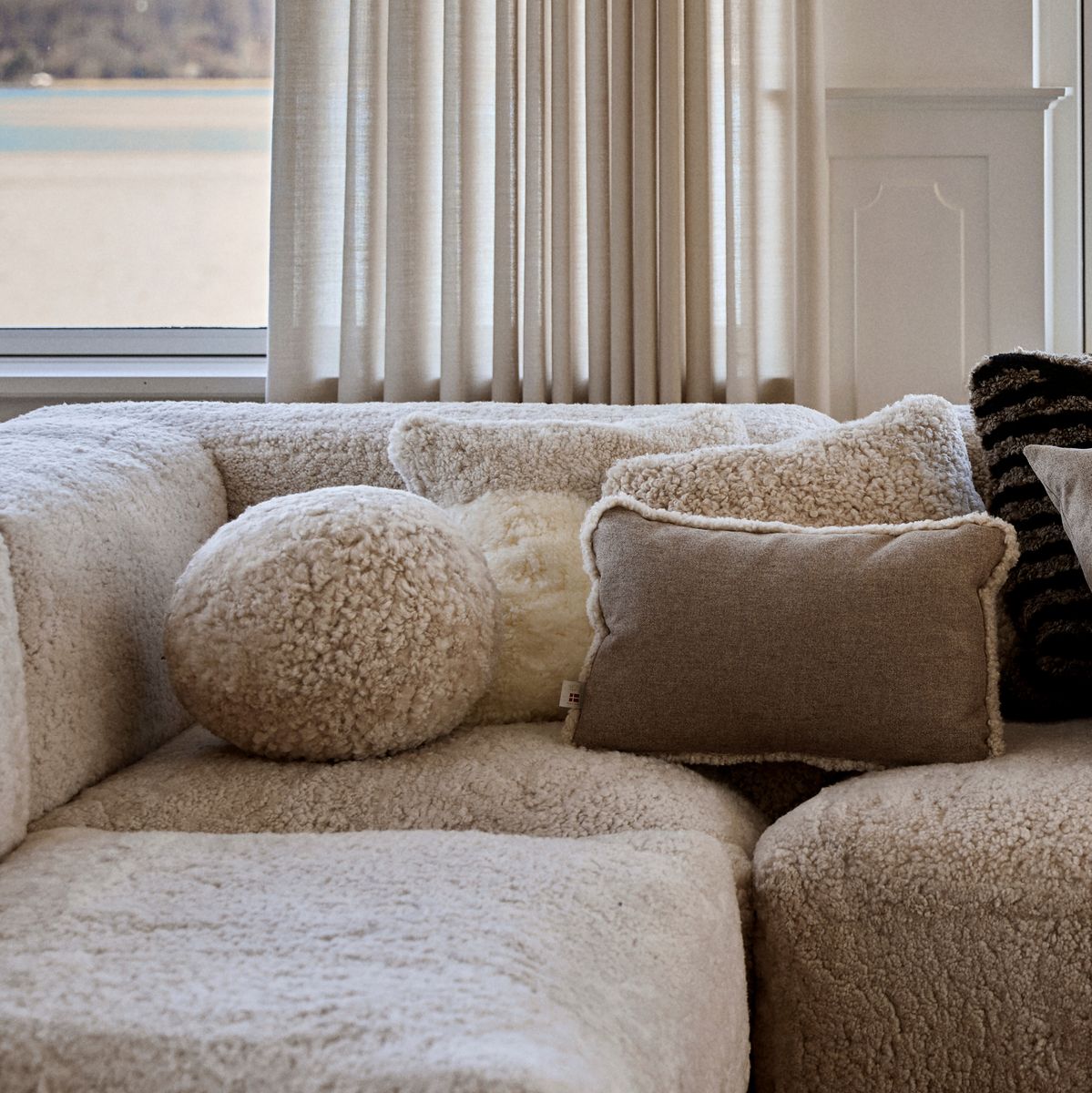 Coussin d'angélite Anthracite