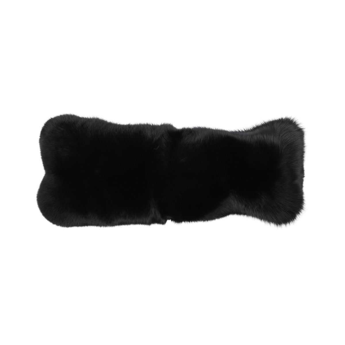 Coussin Premium en Renard | Dos en Cachemire | Norvège | Noir | 30x70 cm