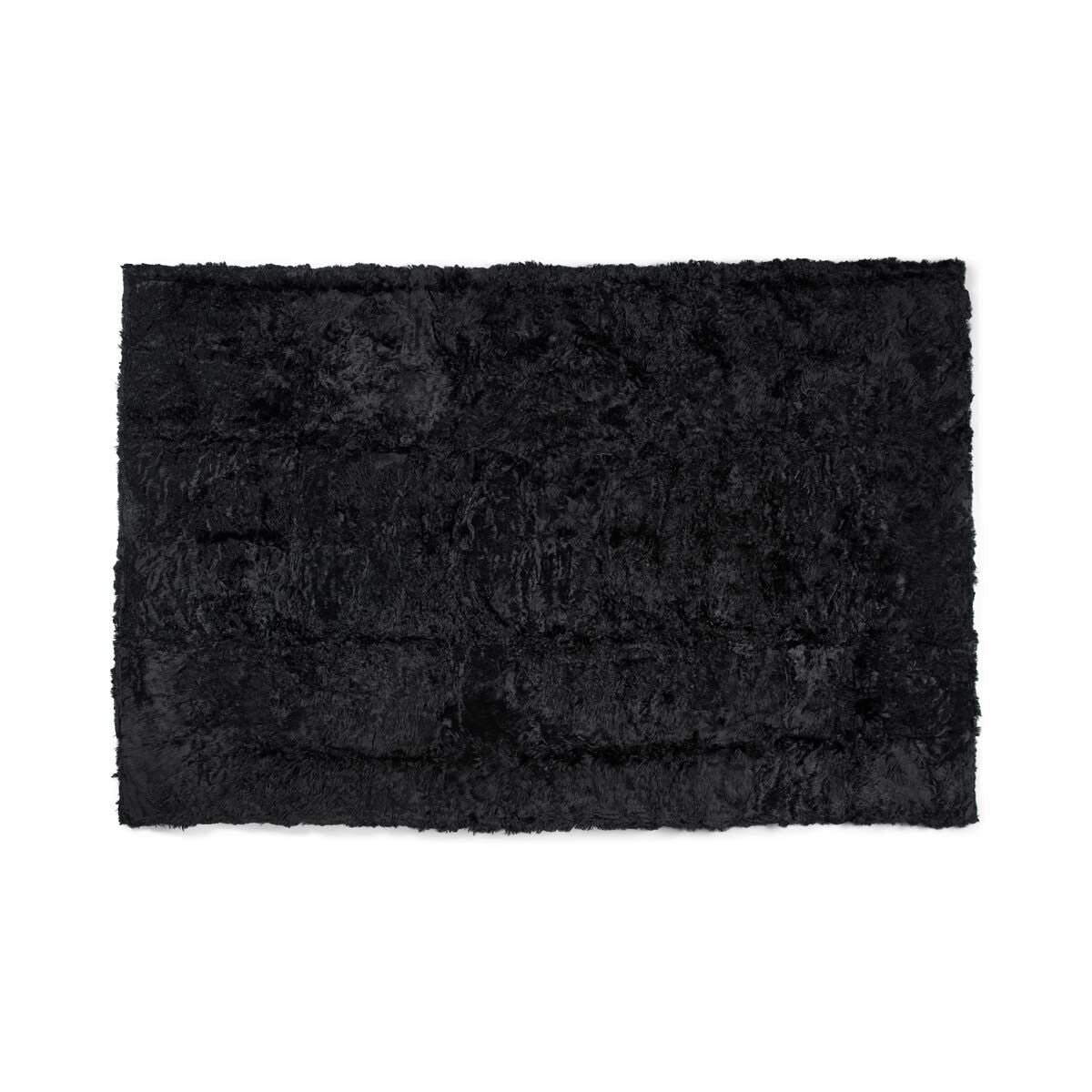 Tapis design en fourrure d'alpaga  Ø250 cm Noir