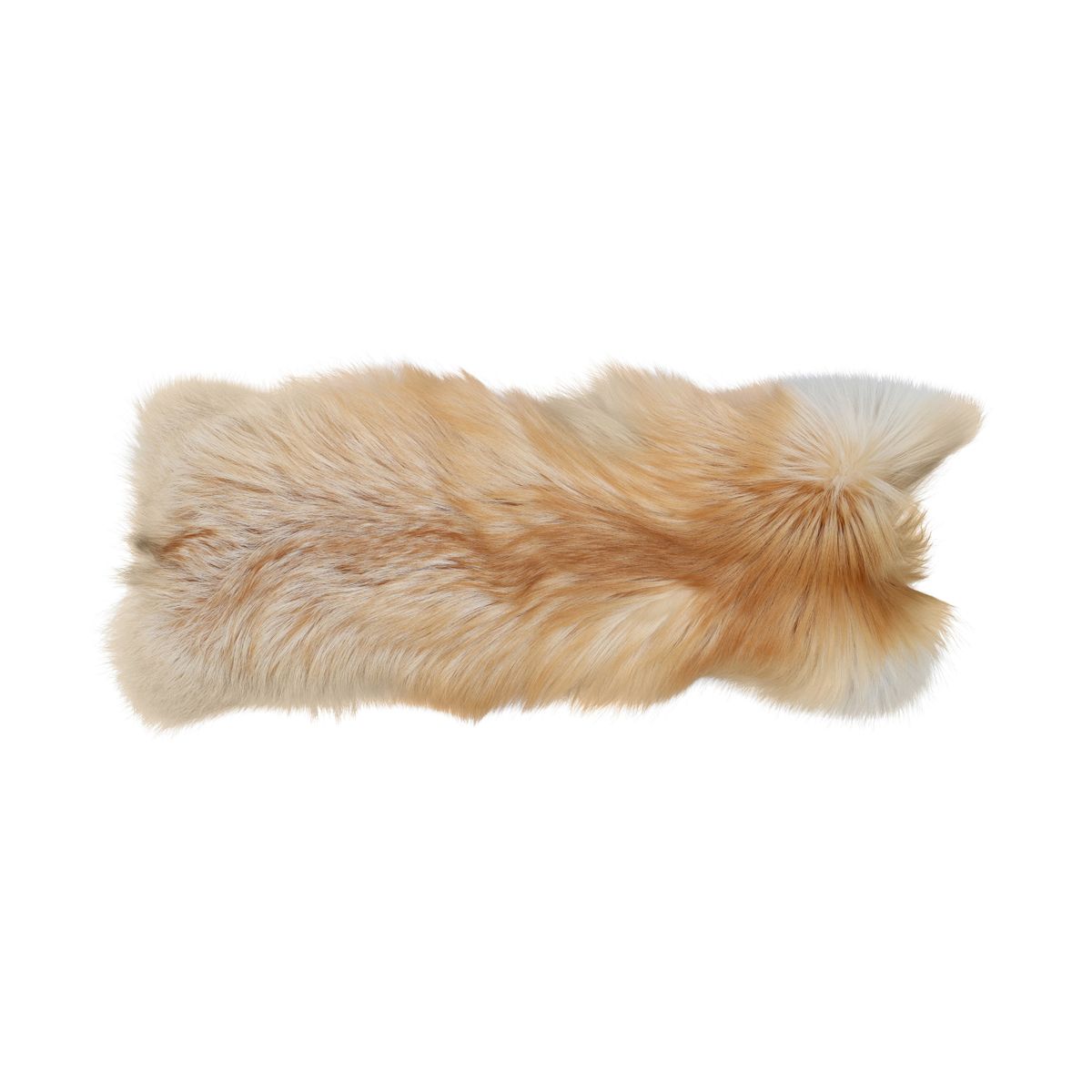 Coussin Premium en Renard | Dos en Cachemire | Norvège | Or Clair | 30x70 cm