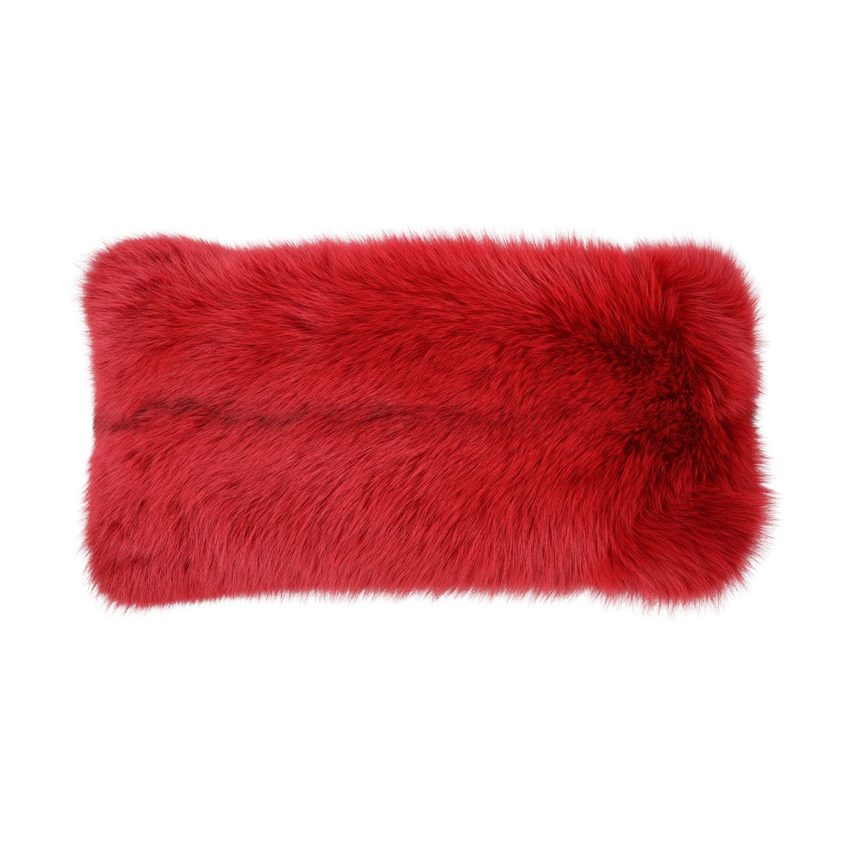 Coussin Premium en Renard | Dos en Cachemire | Norvège | Rouge | 55x28 cm