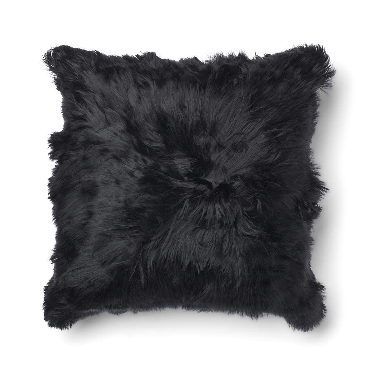 Coussin en alpaga Noir