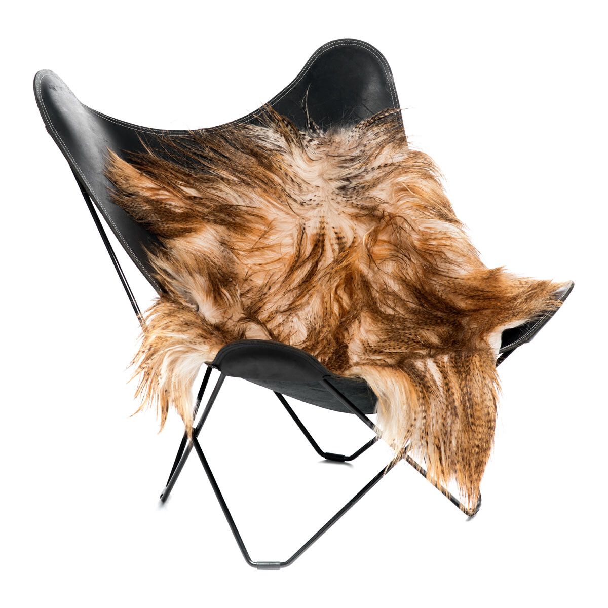 Peau de chèvre de première qualité | Mongolie | 110x70cm Marron Poussiéreux