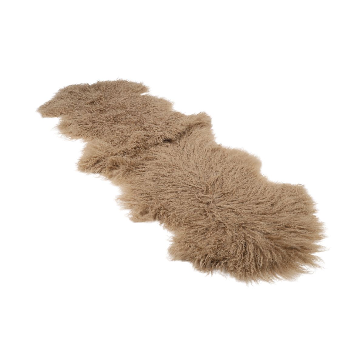 Peau de mouton tibétaine double | 150 × 55 cm Sable chaud