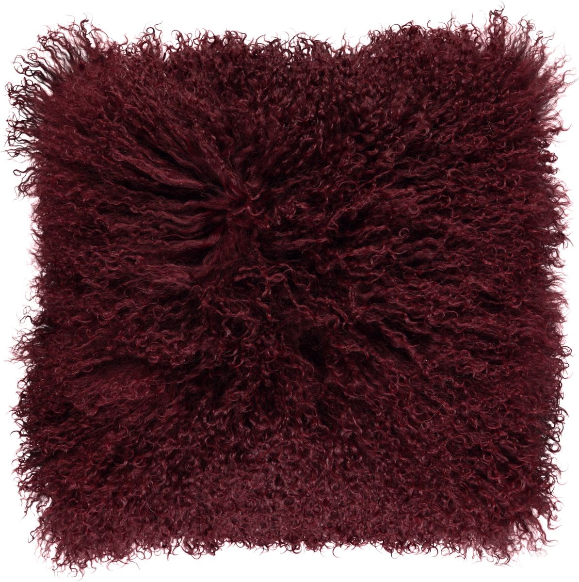 Coussin bouclé Bordeaux