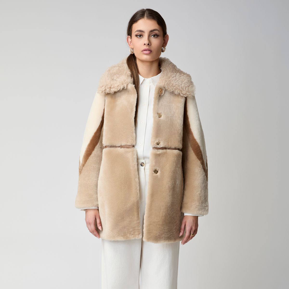 Veste Anika Beige/Marron