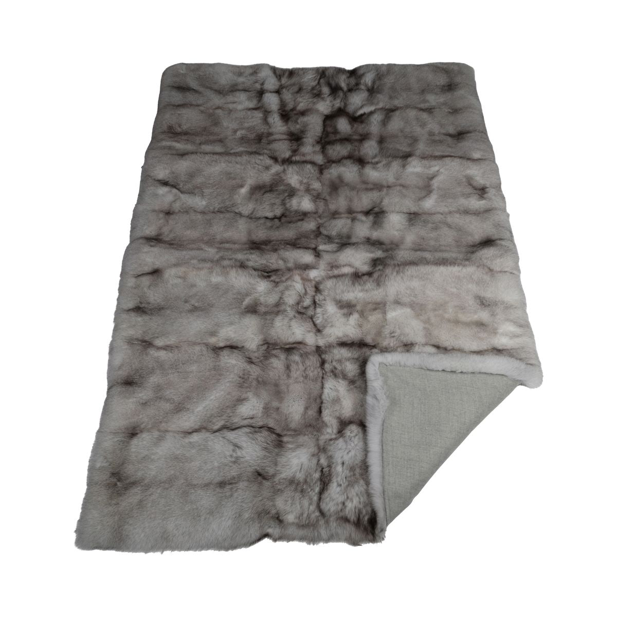 Plaid Premium en Fourrure de Renard | Doublure Cachemire | Renard Bleu | 240x160 cm