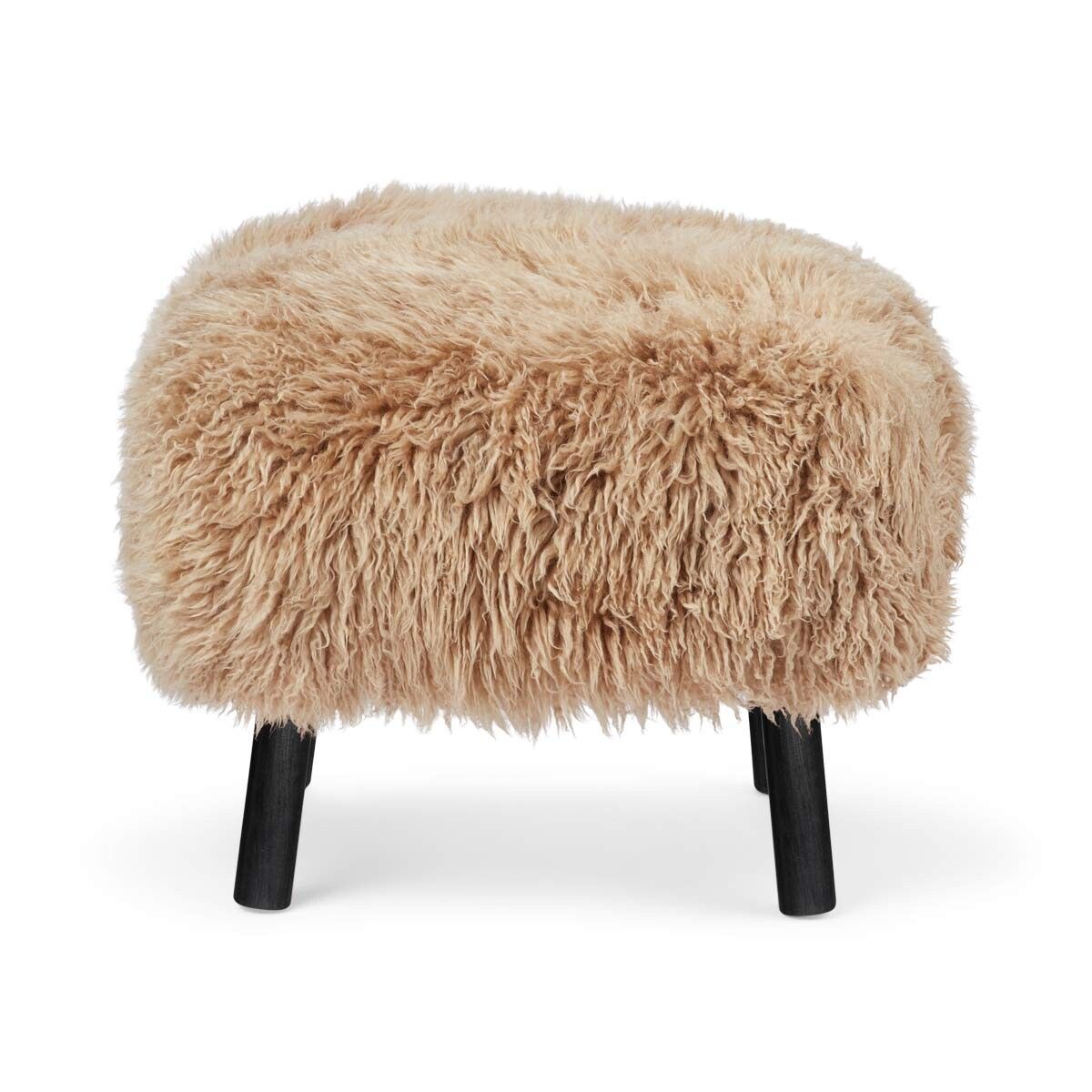 Repose-pieds Emily | Peau de mouton  | Laine courte Miel