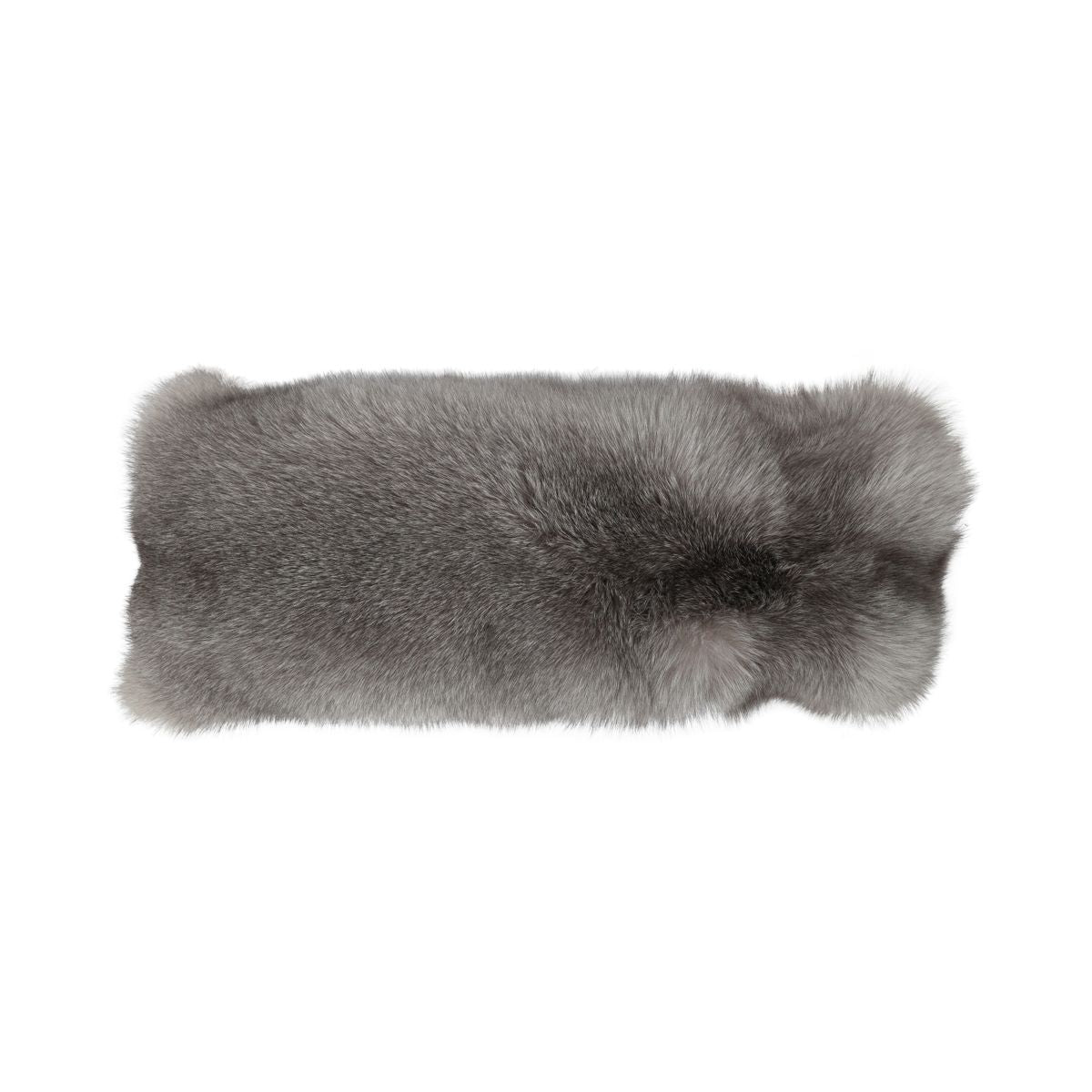 Coussin Premium en Fourrure de Renard | Dos en Cachemire | Norvège | Sapphire Frost | 30x80 cm