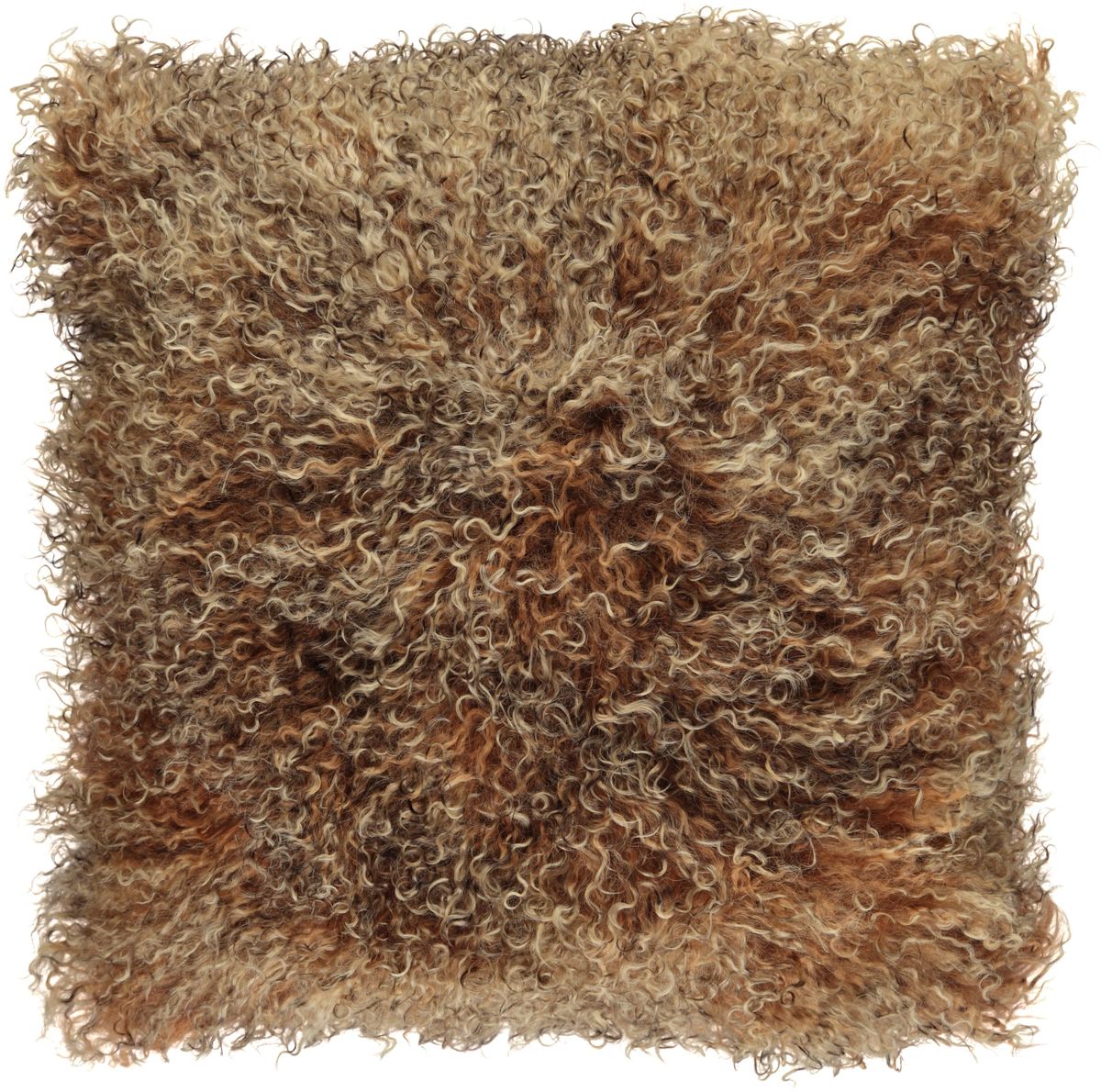 Coussin en peau de mouton bouclée