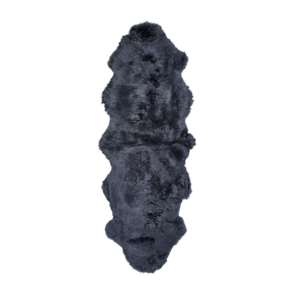 Peau de mouton de Nouvelle-Zélande à laine longue 180 cm Marine