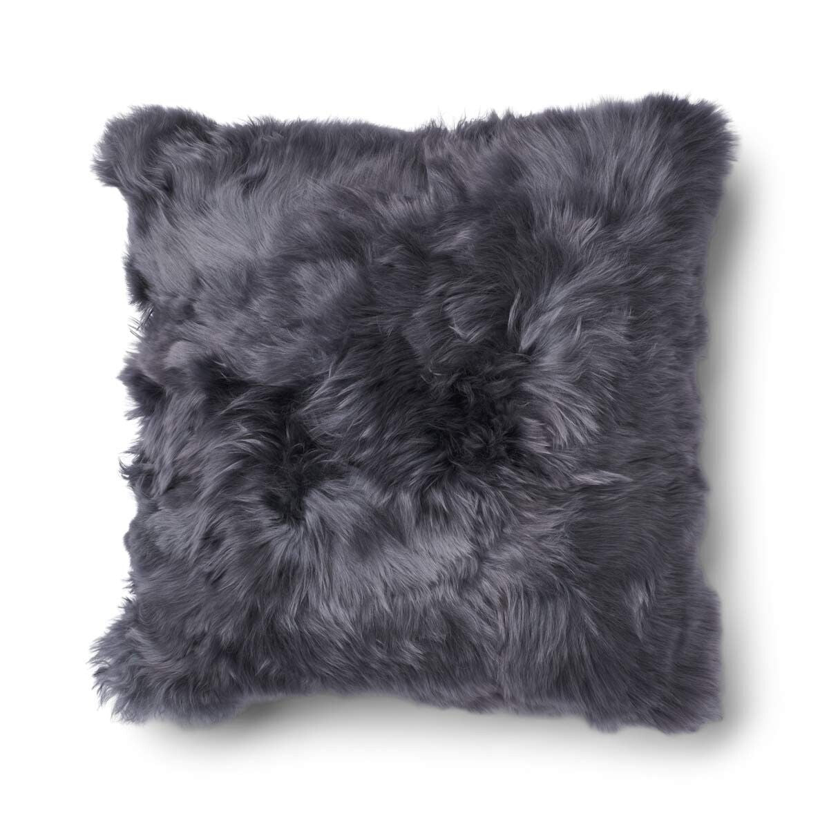 Coussin en alpaga Acier