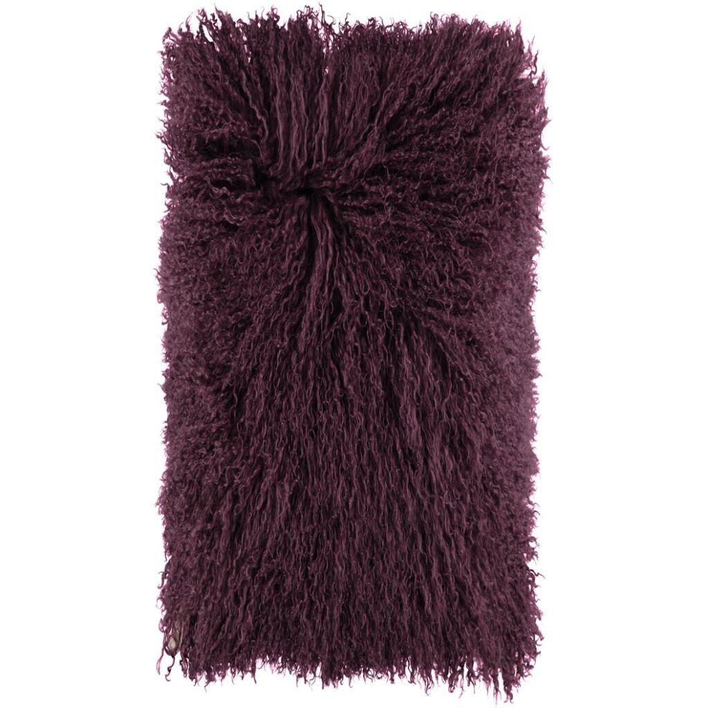 Coussin bouclé Aubergine
