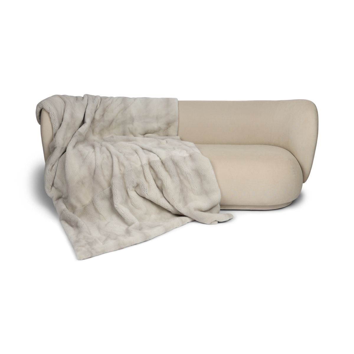 Plaid en Vison | Doublure en Cachemire | Croix Saphir | 140x190 cm
