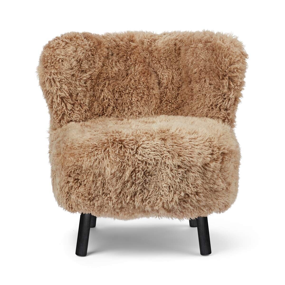 Fauteuil lounge Emily | Laine courte Miel